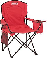 COLEMAN Portable Camping Chair with Built-In 4-Can Cooler, Cushioned Seat & Back