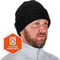 ERGODYNE N-Ferno 6811 Zippered Rib Knit Beanie