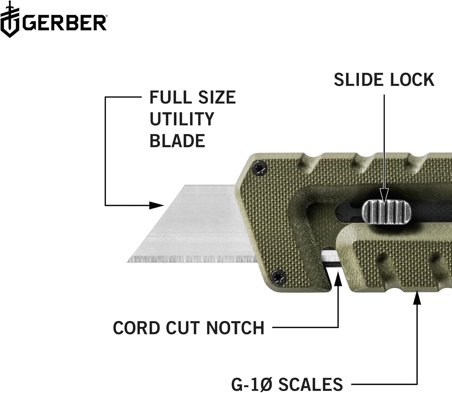 GERBER Prybrid Utility Knife with Pry Bar - Multi-Tool Pocket Razor Knife - EDC Knife