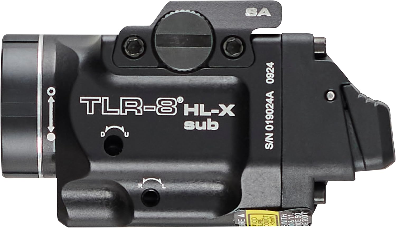Streamlight 69469 TLR-8 HL-X sub USB 1000-Lumen Weapon Rail-Mounted Rechargeable Tactical Flashlight with Integrated Red