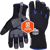 Ergodyne ProFlex 817WP Waterproof Work Gloves, Thermal Insulated, Touchscreen, Reinforced Palms Black