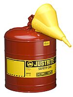 Justrite 11202Y Polyethylene Funnel for Use with The Type I Metal Safety Can. Easy-to-Fill, Easy-to-Pour