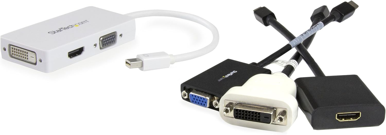StarTech.com 3-in-1 Mini DisplayPort Adapter - Mini DP to HDMI, DVI, VGA or DisplayPort