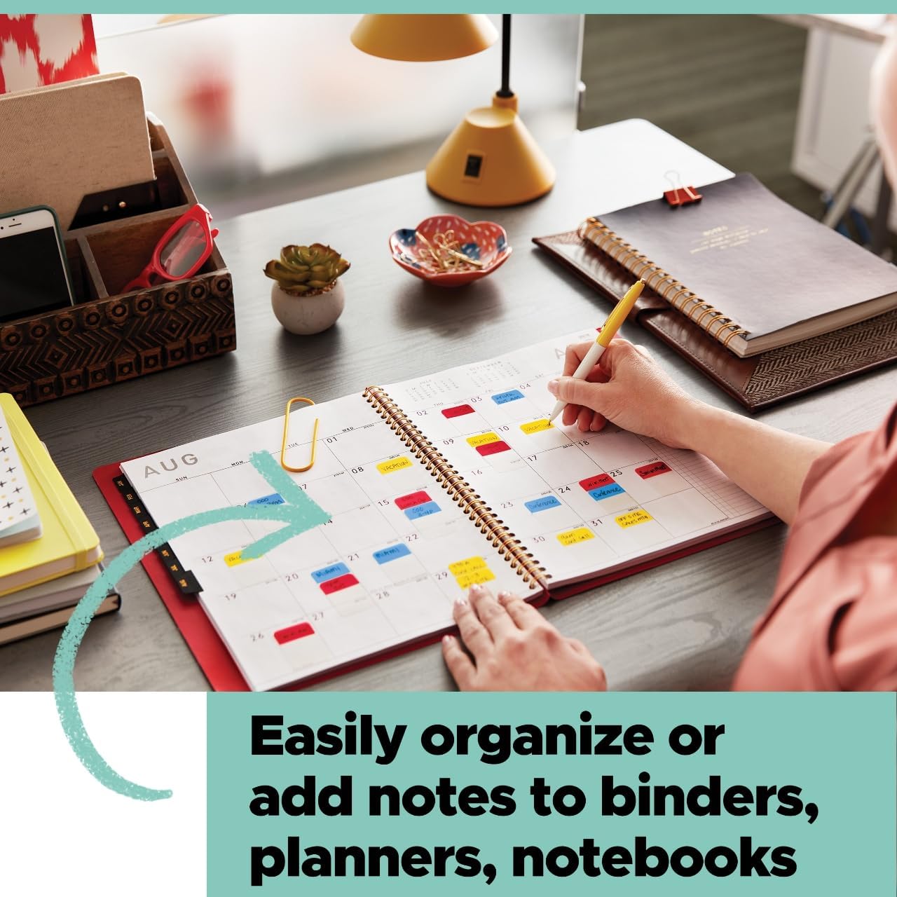 Post-it Flags, .94 in. x 1.7 in., 8 Dispensers, 20 Flags/Dispenser, Assorted Colors, Back to School Supplies for Students