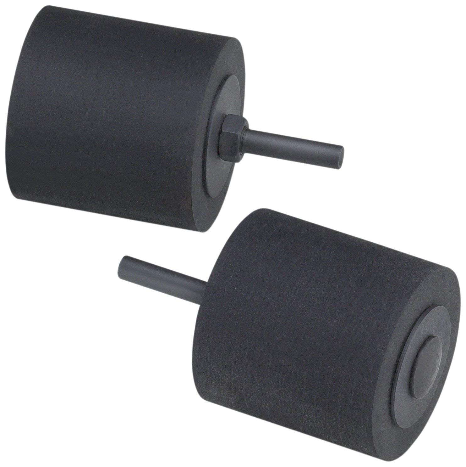 3M Rubber Cushion Polishing Wheel 45127, 2" Diameter x 2" Width, 1/4" Shank, 6000 rpm, Black (Pack of 1)