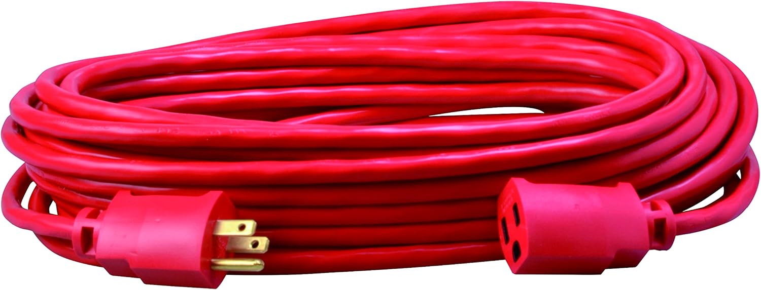 Southwire Heavy Duty Extension Cord - All-Purpose Heavy Duty Outdoor Power Cable - Lighted End for Safety