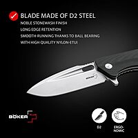 Boker Plus Tactical Folder Knife with Blade 3-3/7", 8-3/8"