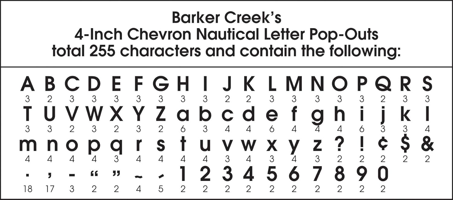 Barker Creek Letter Pop-Outs Chevron Die-Cut Cardstock
