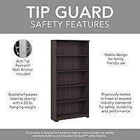 BUSH FURNITURE Cabot Tall 5 Shelf Bookcase