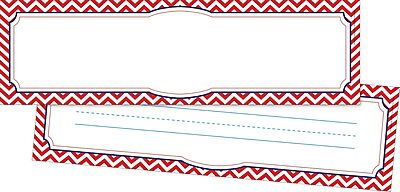 BARKER CREEK Double-Sided Desk Nameplates & Bulletin Board Signs, Chevron