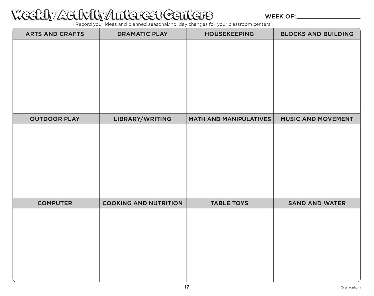 Scholastic Daily Plan Book For Preschool, 2nd Edition, 12in x 9 1/2in, Pink