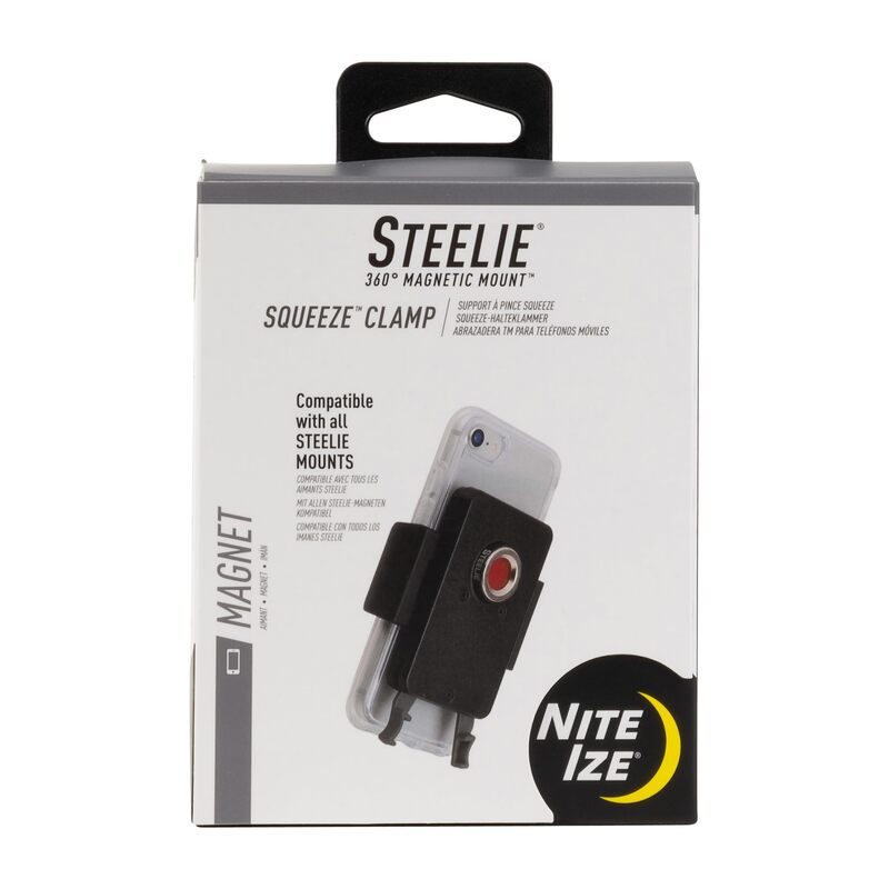 Nite Ize Steelie Squeeze Clamp - Magnetic Cell Phone Holder for Dashboards