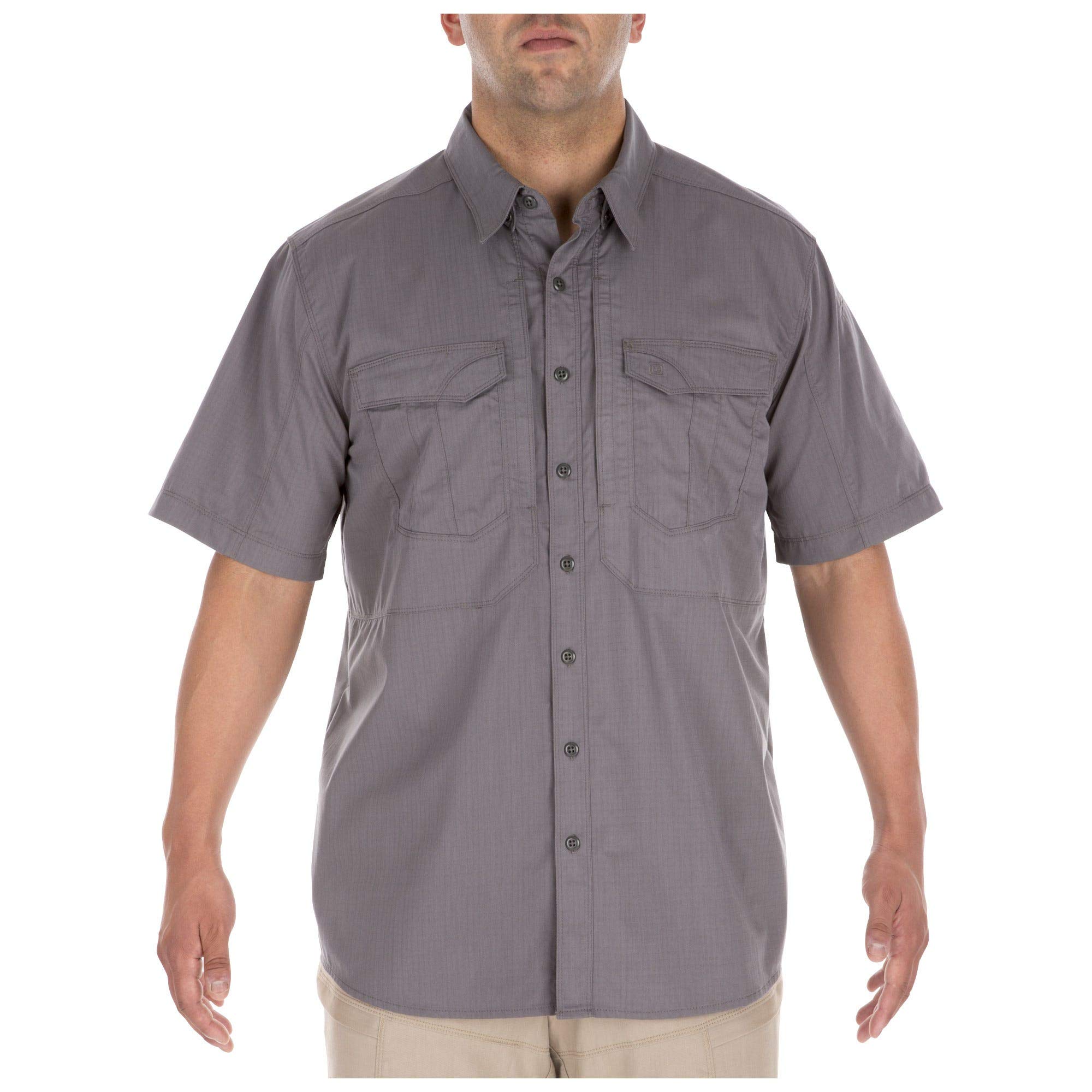 5.11 Tactical Mens Stryke Button Down Short Sleeve Shirt with Pockets