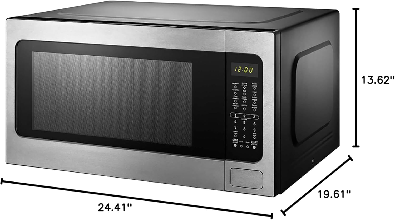Black+Decker EM262AMY-PHB 2.2 Cu. Ft. Microwave with Sensor Cooking, Stainless Steel