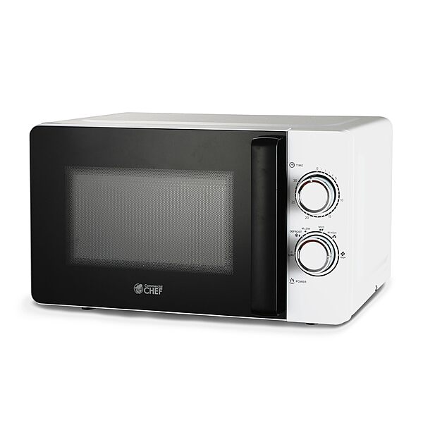 Commercial CHEF Small Microwave 0.7 Cu. Ft. Countertop Microwave with Mechanical Control