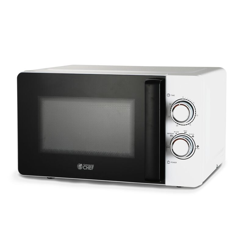 Commercial CHEF Small Microwave 0.7 Cu. Ft. Countertop Microwave with Mechanical Control