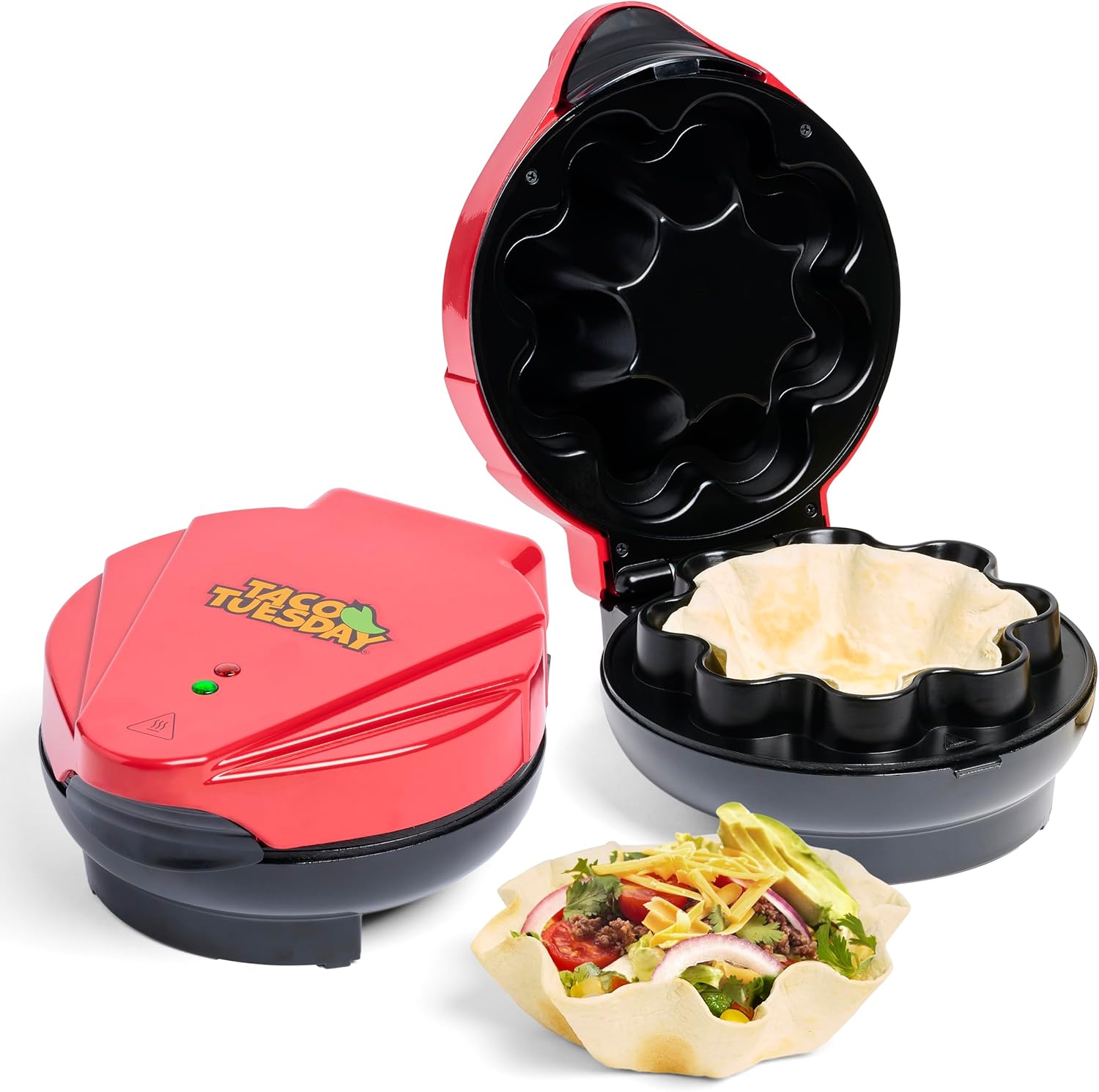 TACO TUESDAY Deluxe Electric Quesadilla & Tortilla Bowl Maker