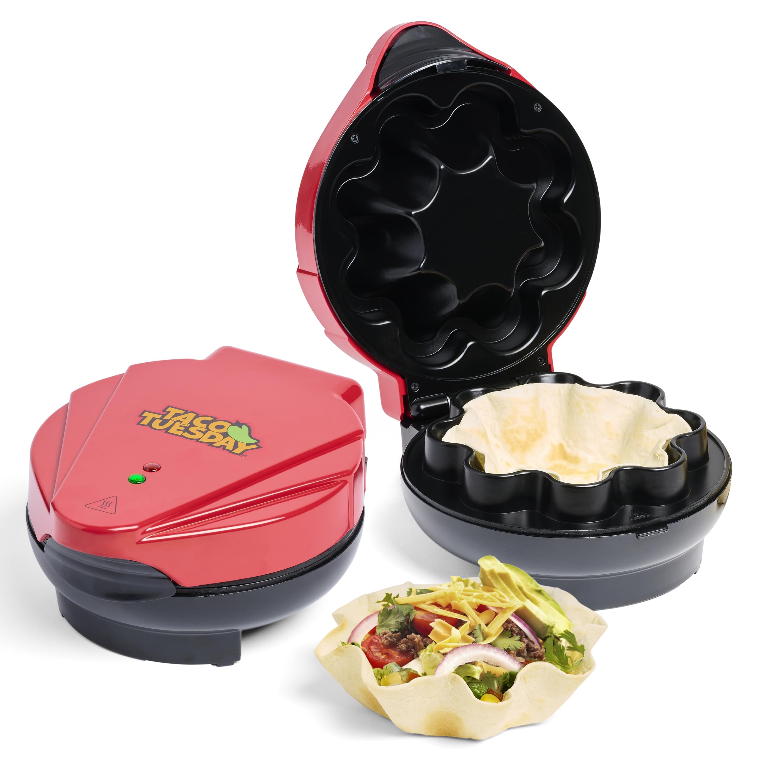 TACO TUESDAY Deluxe Electric Quesadilla & Tortilla Bowl Maker