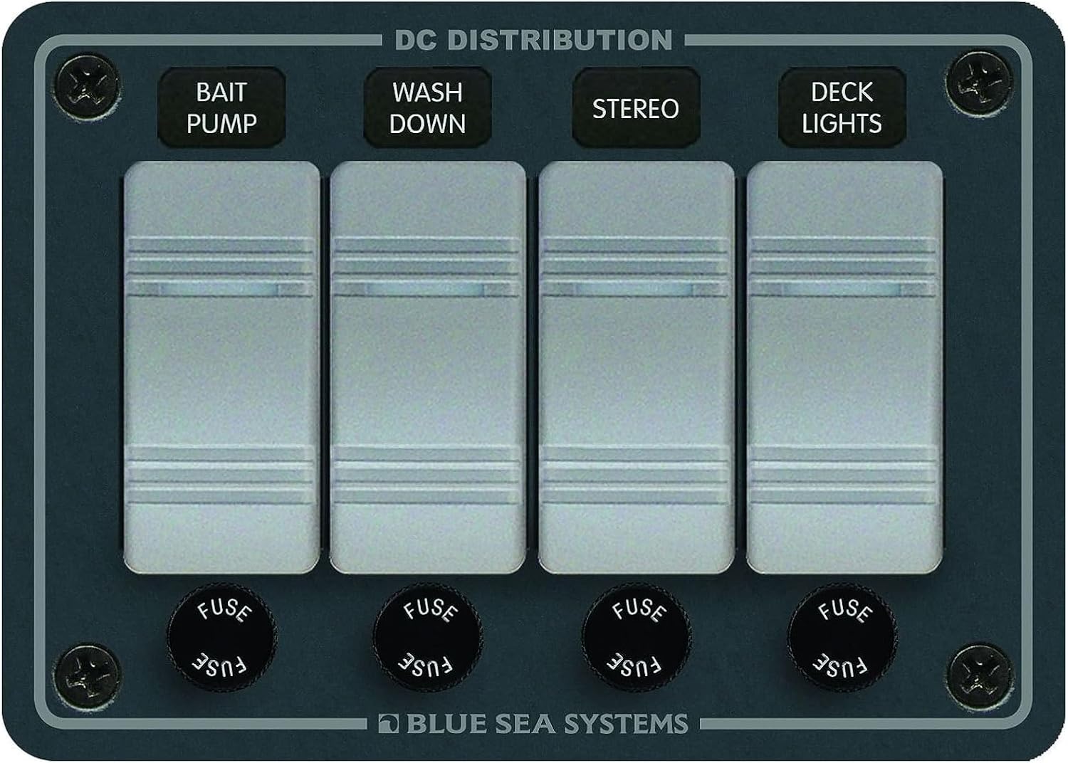 Blue Sea Systems 8262 Contura Water Resistant 12V DC Panel - 4 Position, Beige