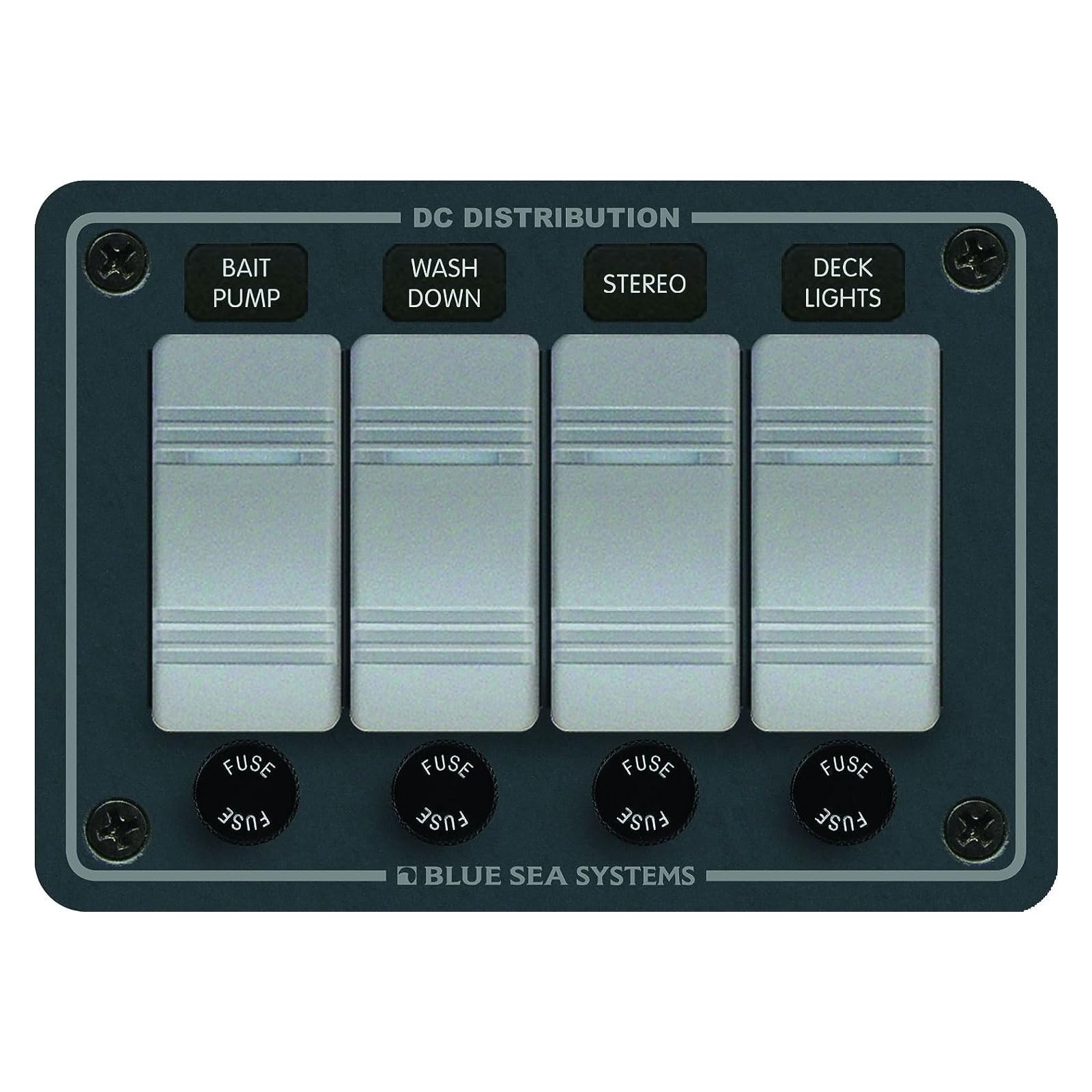Blue Sea Systems 8262 Contura Water Resistant 12V DC Panel - 4 Position, Beige
