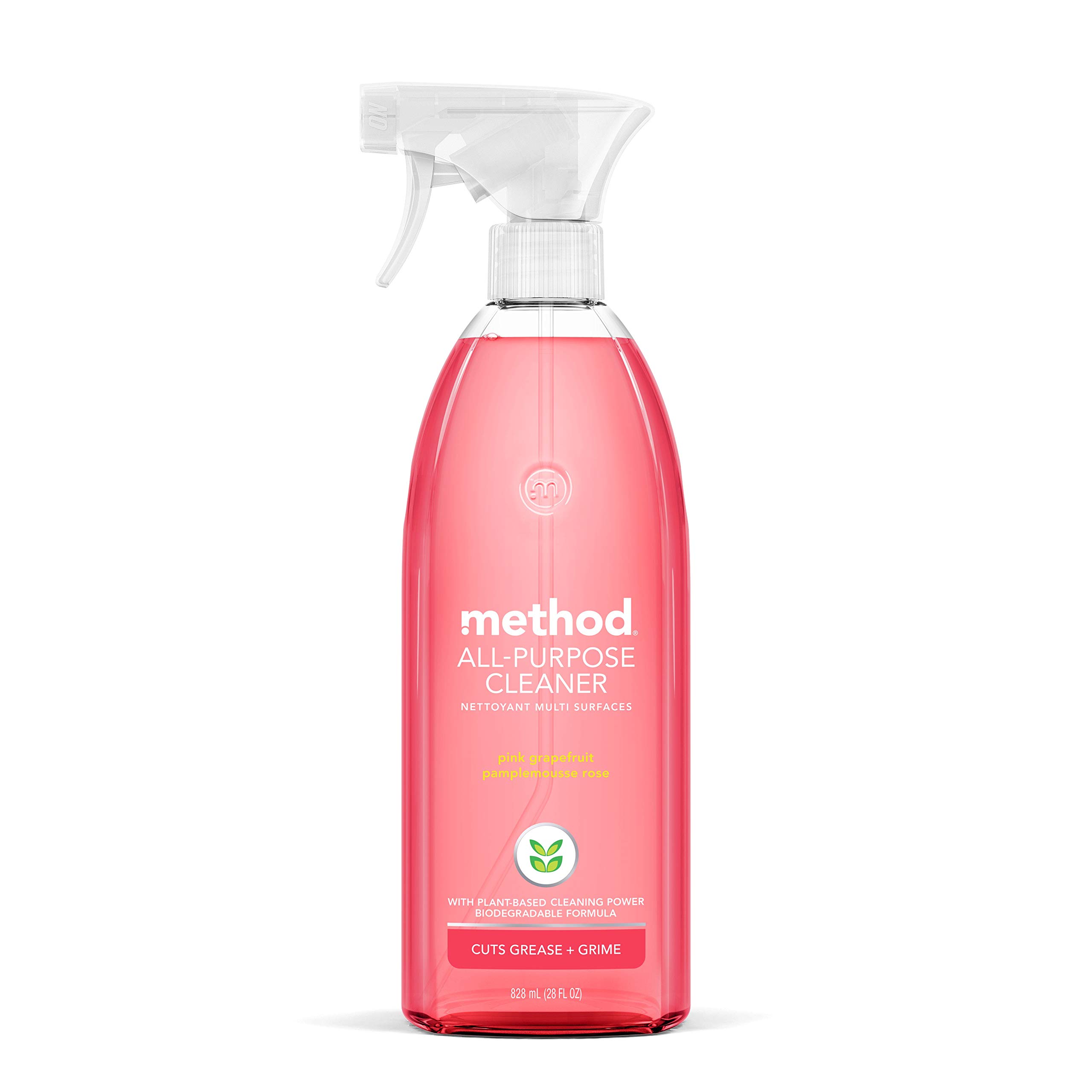 Method All-Purpose Cleaner, Pink Grapefruit, Plant-Based and Biodegradable Formula Perfect for Most Counters, Tiles, Stone