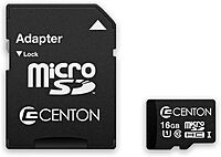 Centon Electronics Micro SD Card, Ultimate Memory Card for Phones, Tablets, Cameras, and More, 16GB