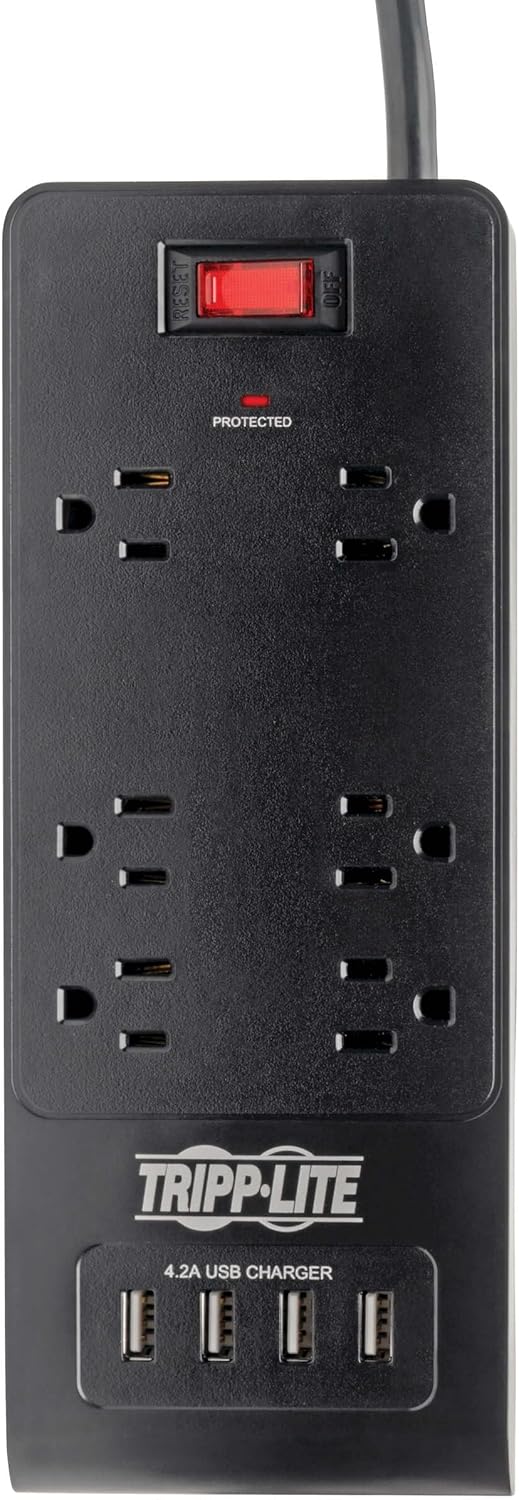 Tripp Lite Surge Protector Power Strip with USB Charging