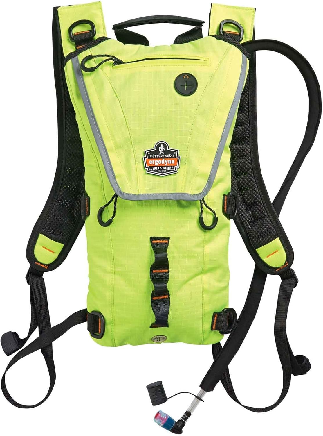 Ergodyne Chill-Its 5156 Hydration Backpack with Storage, Low Profile Pack, High Visibility Reflective, 3 Liter Bladder