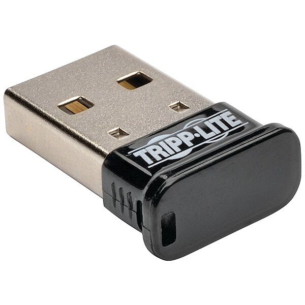 Tripp Lite Mini Bluetooth USB Adapter 4.0 (Class 1), Up to 164ft Range, 7 Devices (U261-001-BT4)