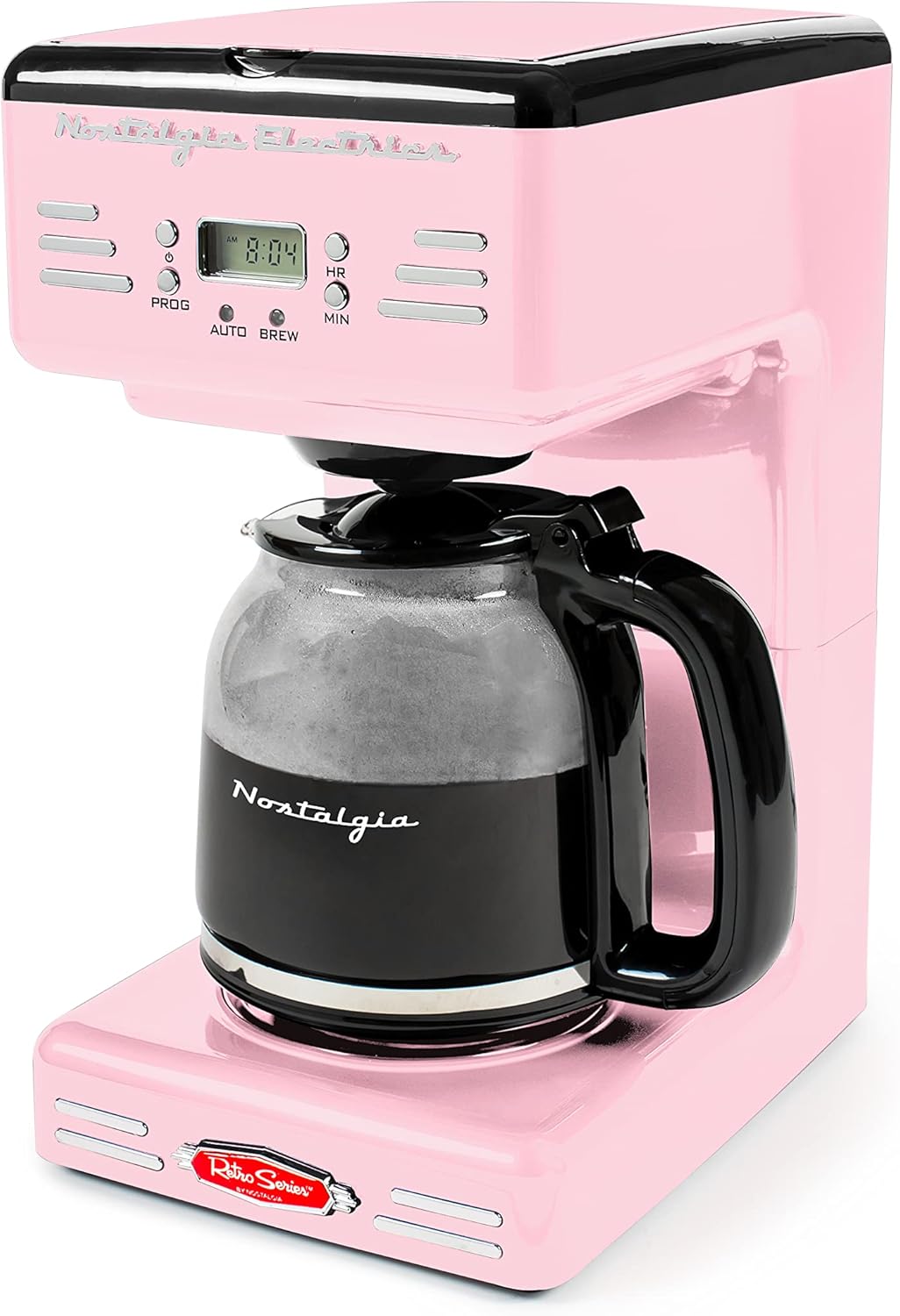 Nostalgia Retro 12-Cup Programmable Coffee Maker With LED Display, Automatic Shut-Off & Keep Warm, Pause-And-Serve Function