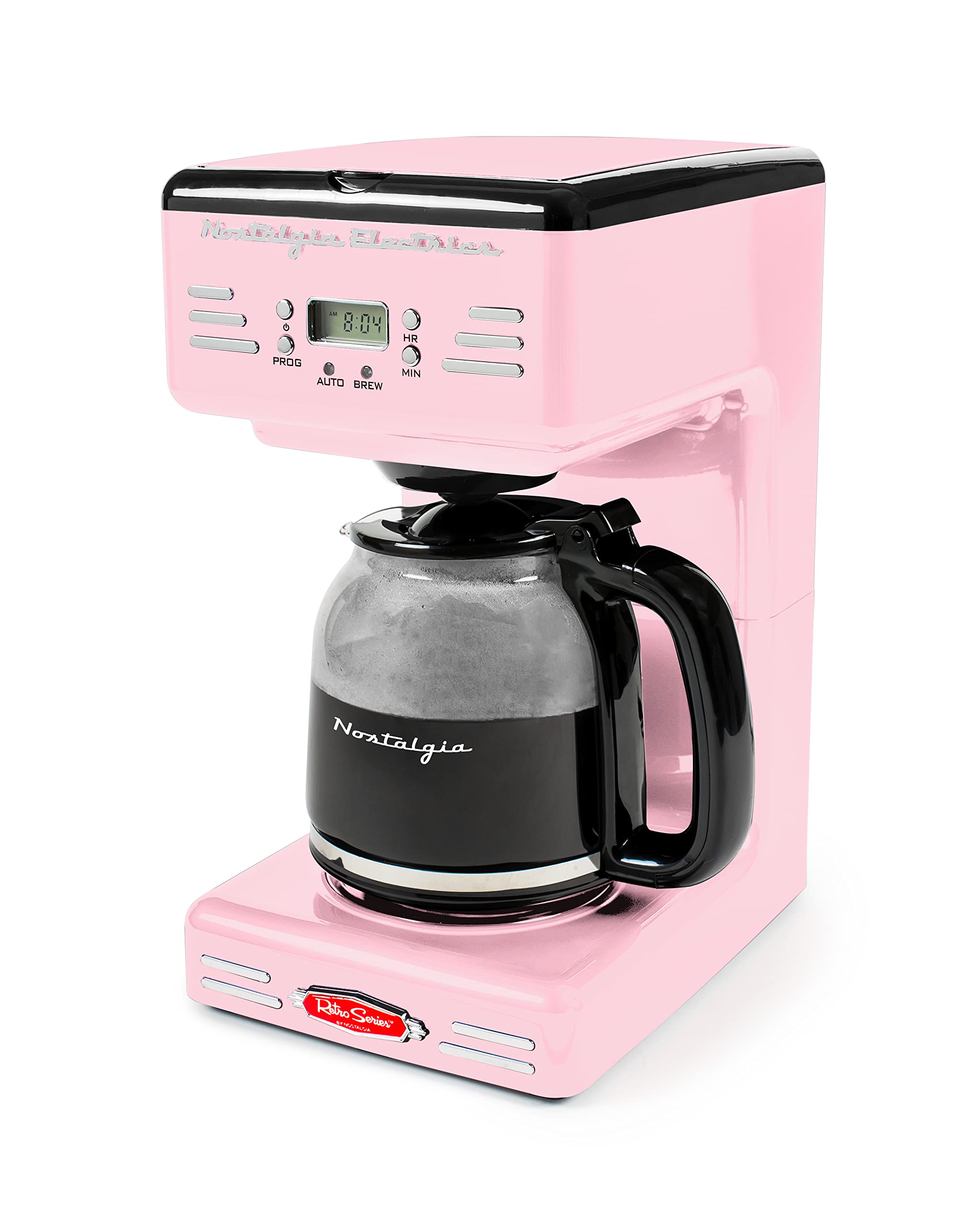Nostalgia Retro 12-Cup Programmable Coffee Maker With LED Display, Automatic Shut-Off & Keep Warm, Pause-And-Serve Function