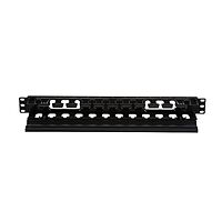 PANDUIT PatchLink Horizontal Cable Manager - Cable Manager - Black - 1U Rack Height - 19in Panel Width
