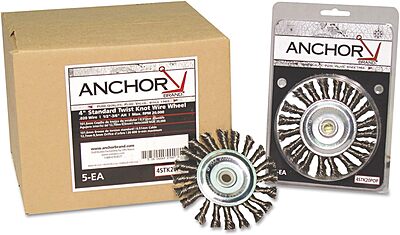 Knot Wheel Brushes - 4" knot wheel pop4"x.014 5/8-11
