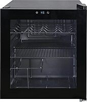 Avanti WBC16Z1B-IS Beverage Refrigerator and Wine Cooler with 15 Bottle/60 Can Capacity, Glass Door, 17-Inch Wide Freestanding, Adjustable Thermostat Control, 1.6-Cubic Feet, Cu.Ft, Black