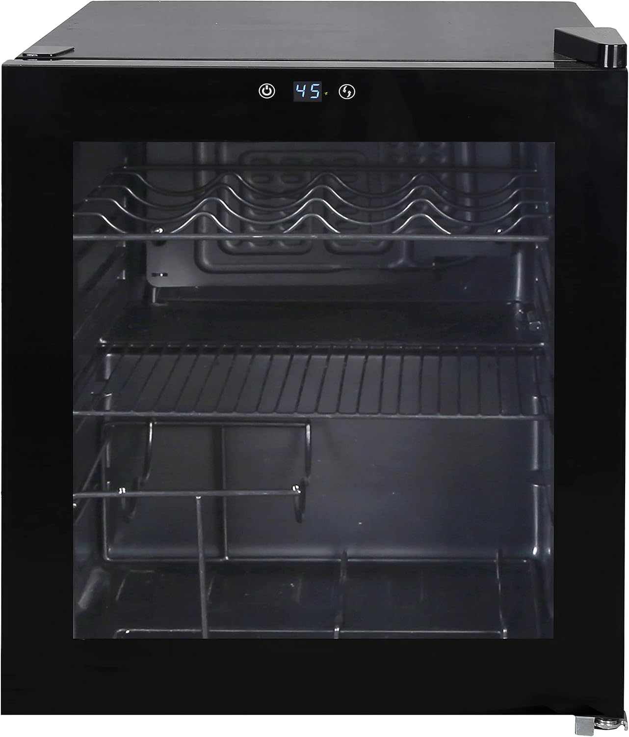 Avanti WBC16Z1B-IS Beverage Refrigerator and Wine Cooler with 15 Bottle/60 Can Capacity, Glass Door