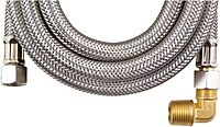 Certified Appliance Accessories Dishwasher Hose with 90 Degree MIP Elbow, Water Supply Line, 6 Feet