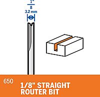 Dremel 650 1/8-Inch Straight Routing Bit