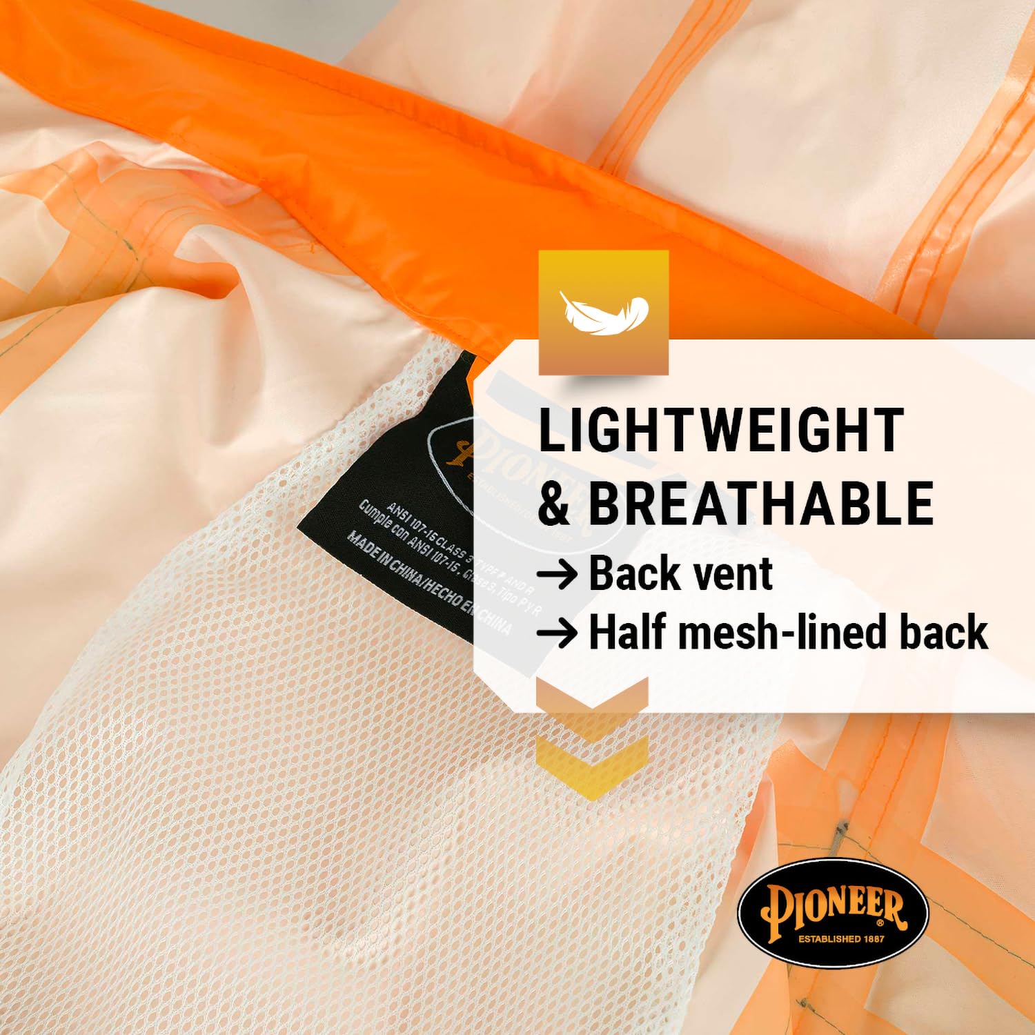 Pioneer High Visibility Rain Gear Safety Jacket and Bib Pants – Hi Vis Waterproof Reflective PVC Work Suit for Men