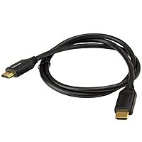 StarTech.com 3ft (1m) Premium Certified HDMI 2.0 Cable with Ethernet - High Speed Ultra HD 4K 60Hz HDMI Cable HDR10 - HDMI Cord (Male/Male Connectors) - for UHD Monitors, Displays (HDMM1MP), Black