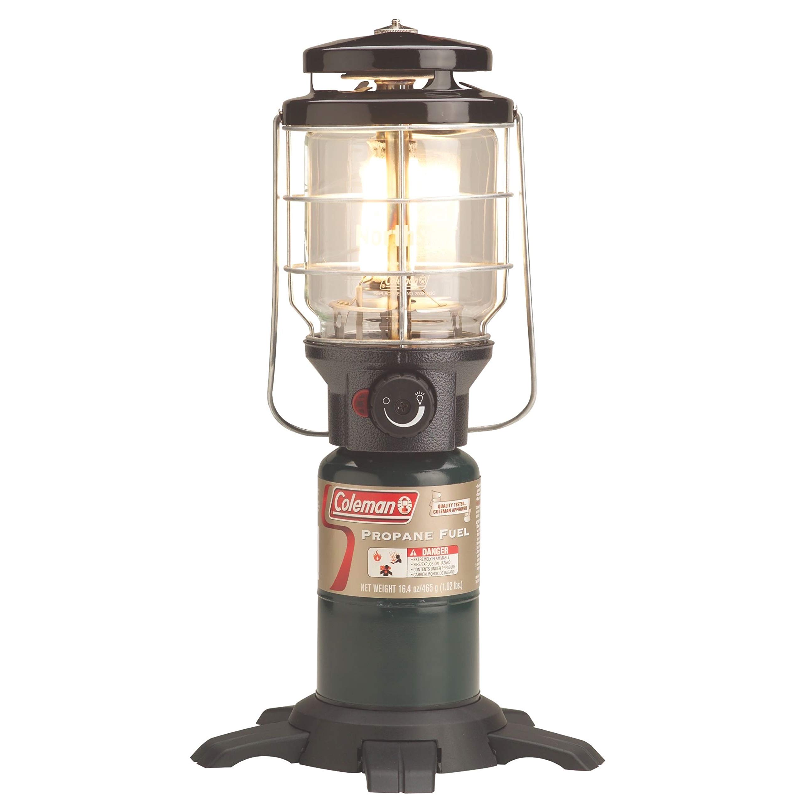 Coleman NorthStar 1500 Lumens Gas Lantern with Matchless Lighting, Folding Propane Lantern with Mantles & Globe for Camping