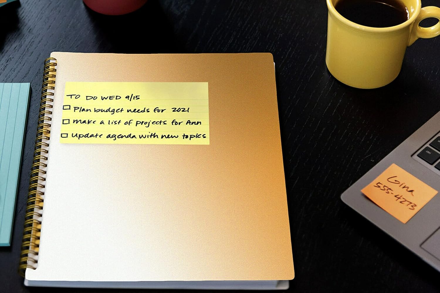 Post-it Notes, 3 in x 5 in, 12 Sticky Notes Pads, 100 Sheets per Pad, Canary Yellow, The Original Post-it Note