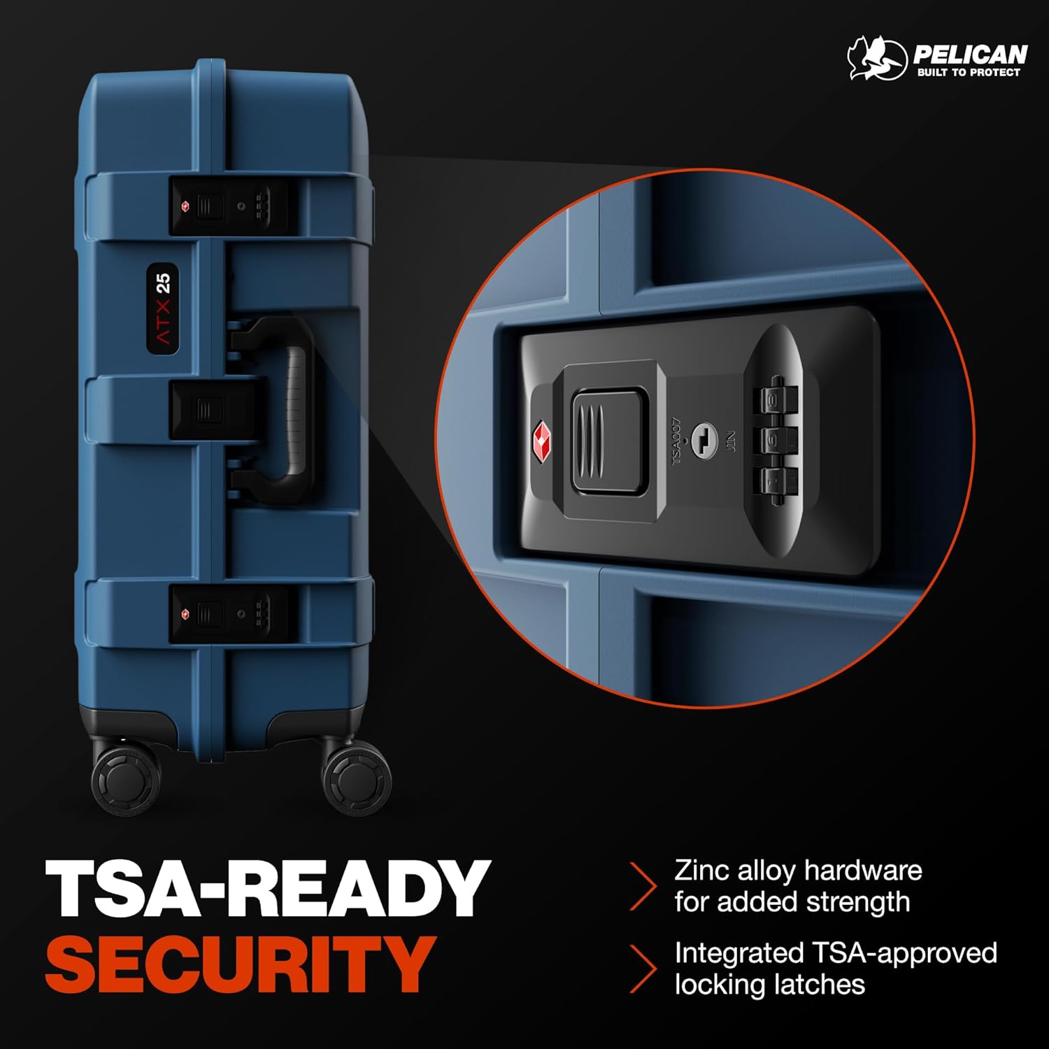 Pelican ATX Hard-Sided Travel Luggage