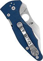 Spyderco Knives Yojimbo 2 Compression Lock C85GPCBL2 Blue G-10 and CPM SPY27 Stainless Steel Pocket Knife