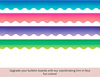 BARKER CREEK Double-Sided Scalloped Border Set of 4, Tie-Dye and Ombré, Multi-Design, 39' Each of 4 Designs, Blue, Lime, Purple, and Pink Colors, Total of 156' of Double-Sided Border in Set (4327)