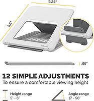 Fellowes Breyta Adjustable Laptop Stand, 12 Height Adjustments