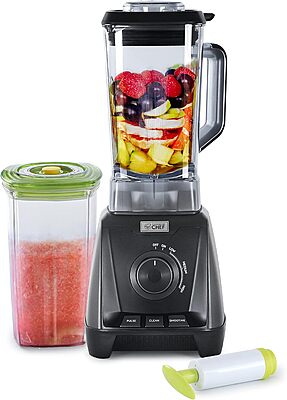 COMMERCIAL CHEF 1200 Watt High Power Blender, 50.7 oz, Black Multi Purpose