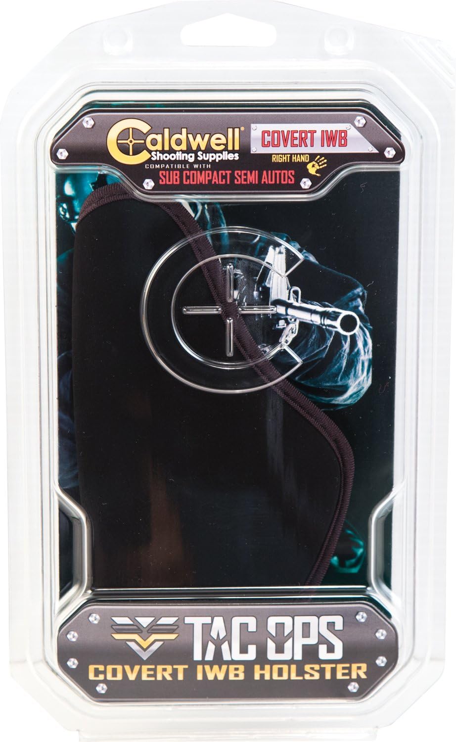 CALDWELL IWB Covert Right Handed Holsters with Adaptive Profile, Belt Clip and Non-Marring Material - CCW and Competition