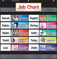 Scholastic Teacher Resources Pocket Chart, Daily Schedule, 13in x 33in, Black, Kindergarten to Grade 5