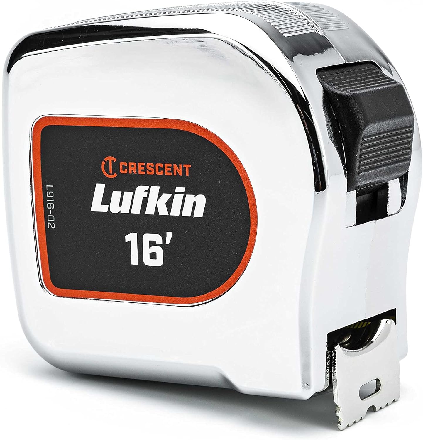 Crescent Lufkin 1" x 16' Chrome Case Yellow Clad Tape Measure - L916-02 4.9 m