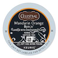 Celestial Seasonings Mandarin Orange Spice Herbal Tea, K-Cup Portion Pack for Keurig K-Cup Brewers, 24-Count 24 Count (Pack of 1)